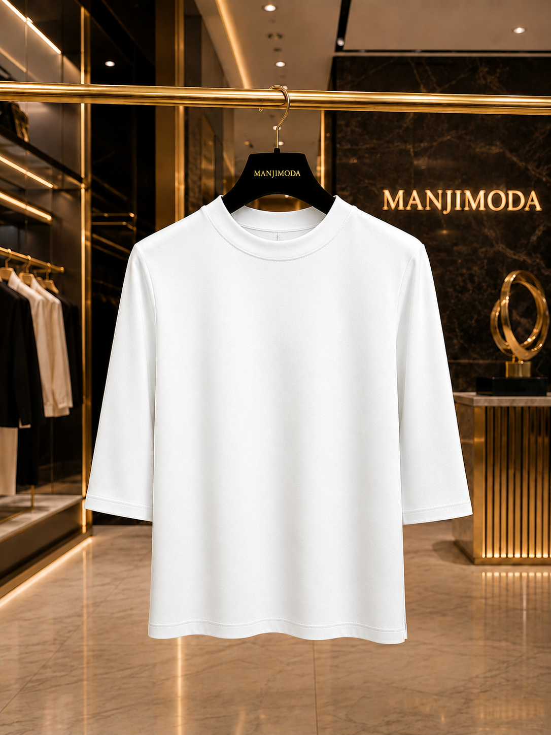 SATIN MOCKNECK