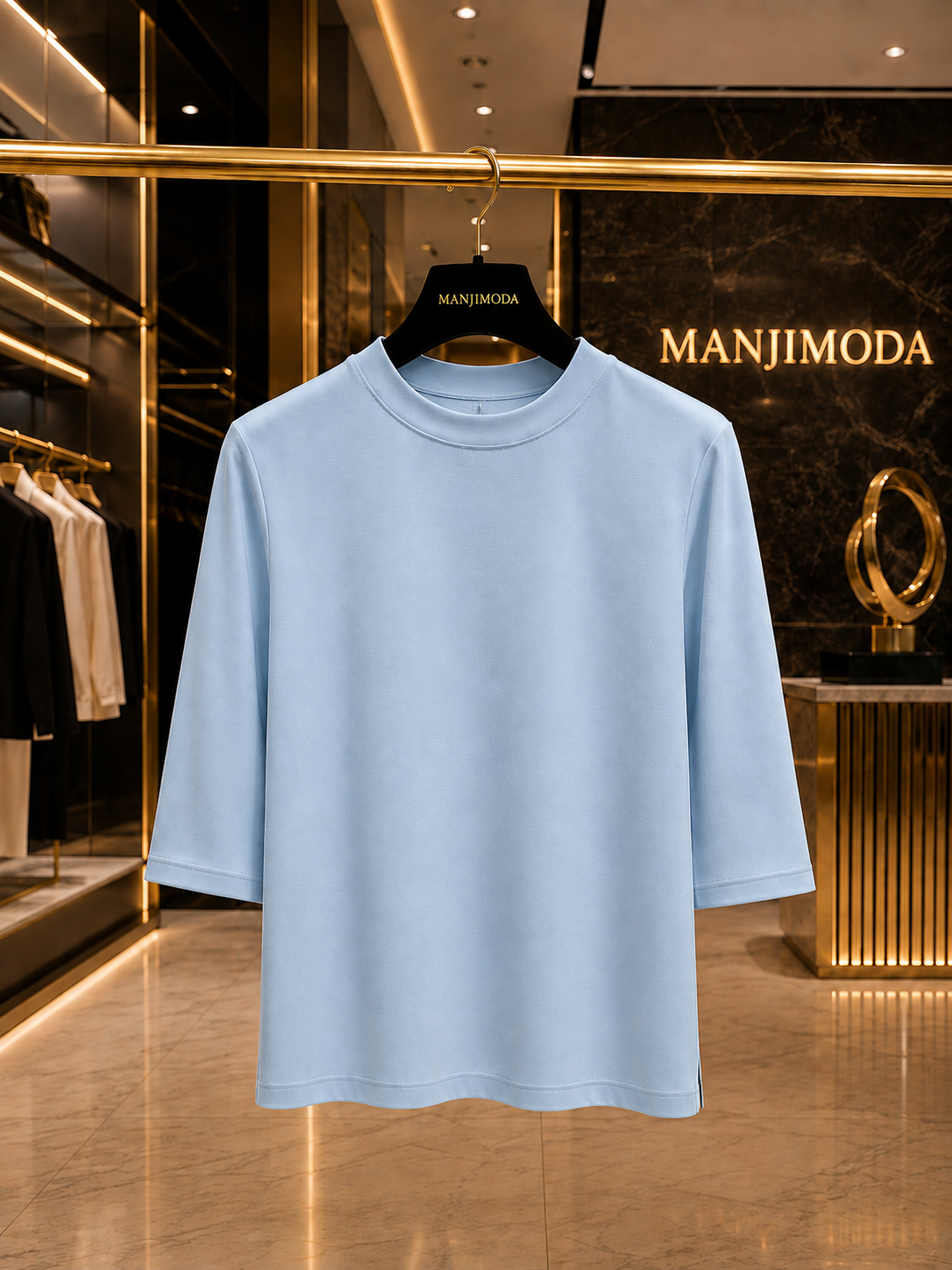 SATIN MOCKNECK