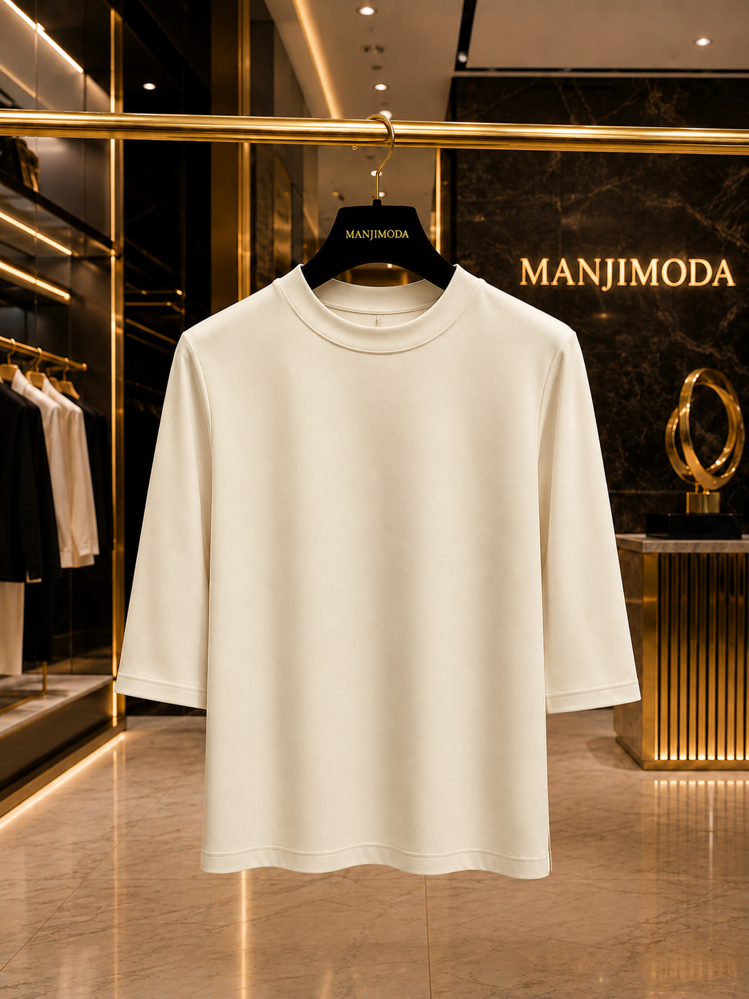 SATIN MOCKNECK