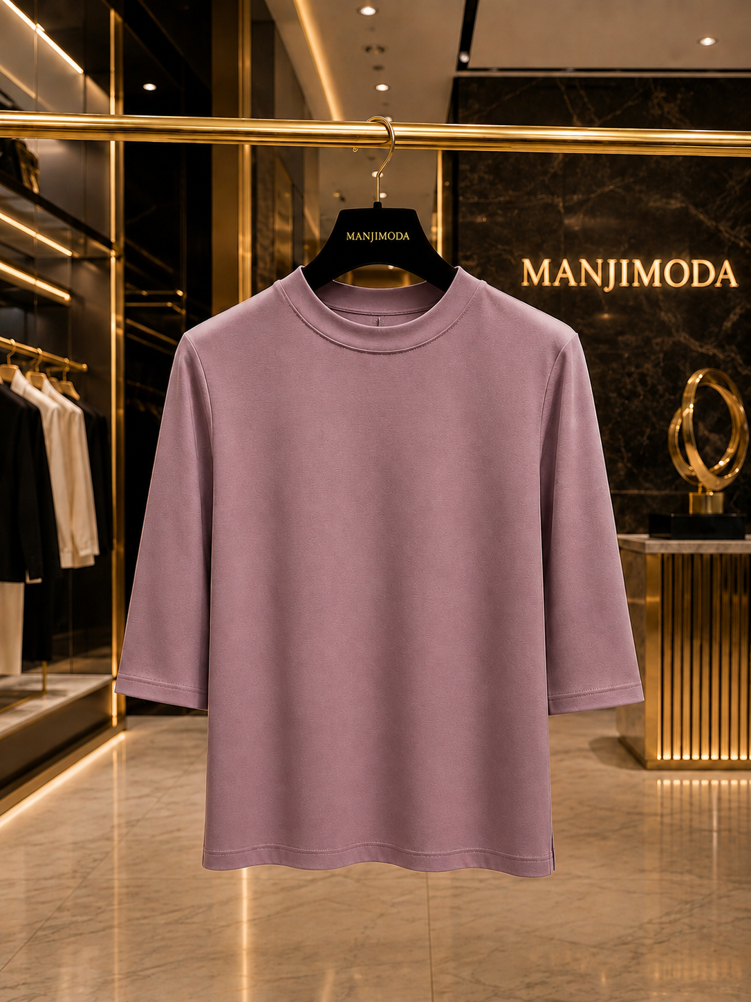 SATIN MOCKNECK