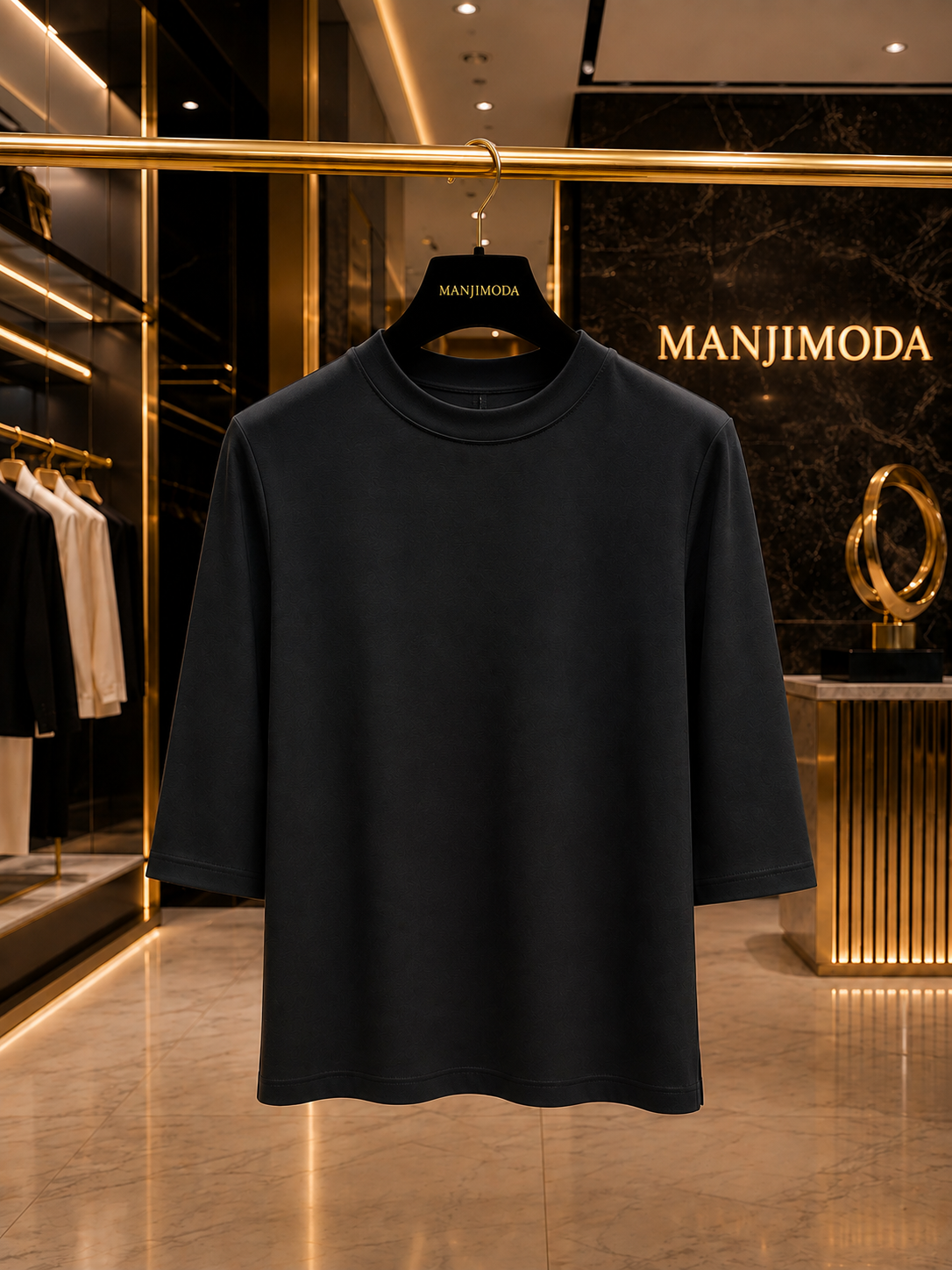 SATIN MOCKNECK