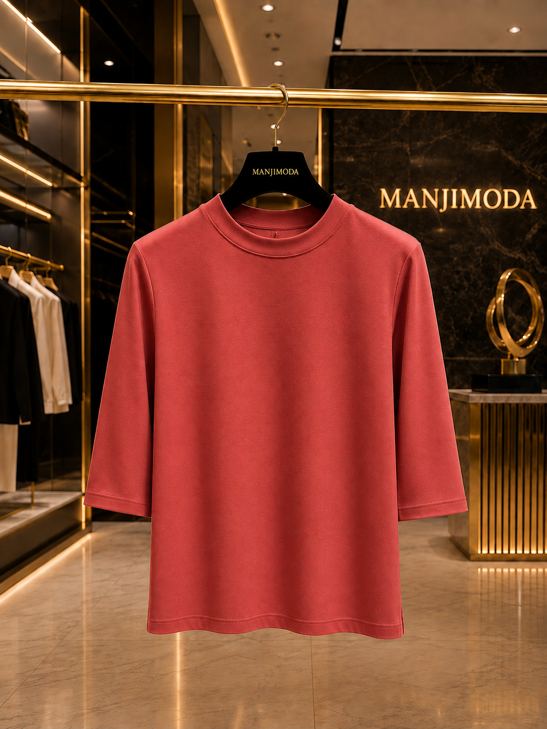 SATIN MOCKNECK