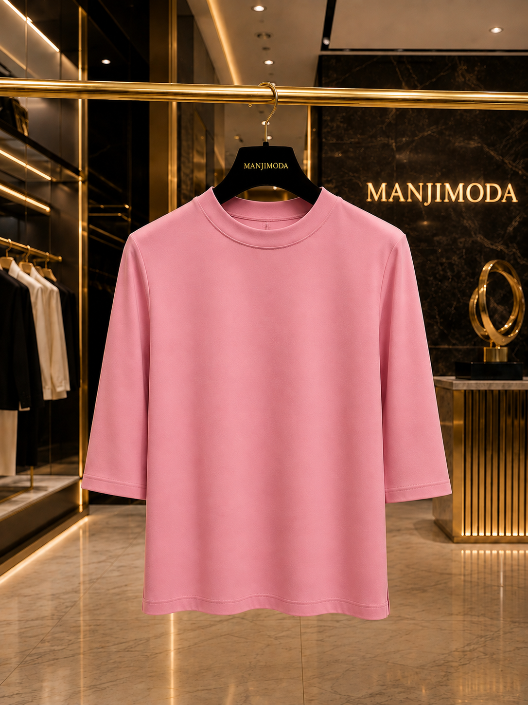 SATIN MOCKNECK
