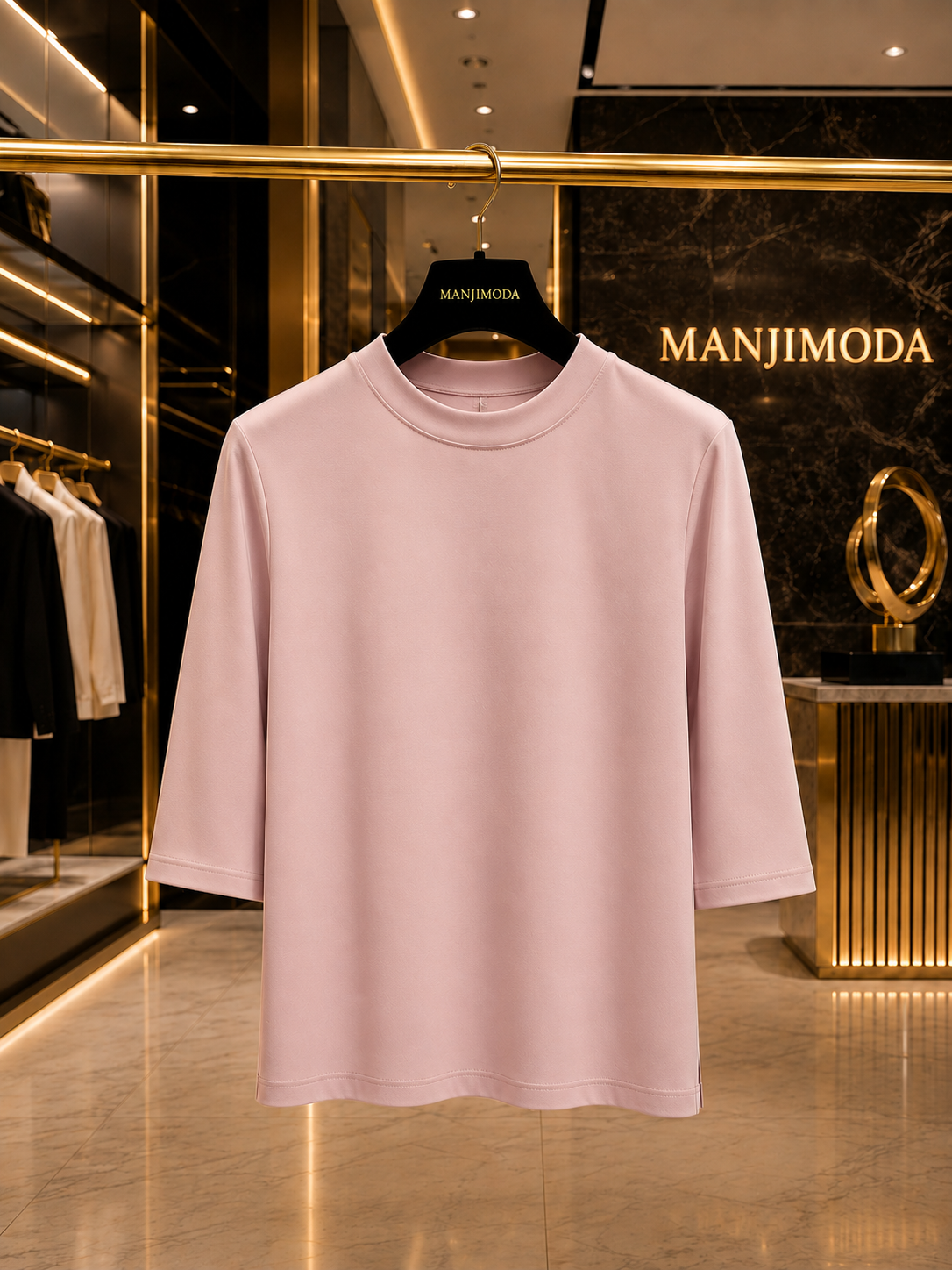 SATIN MOCKNECK