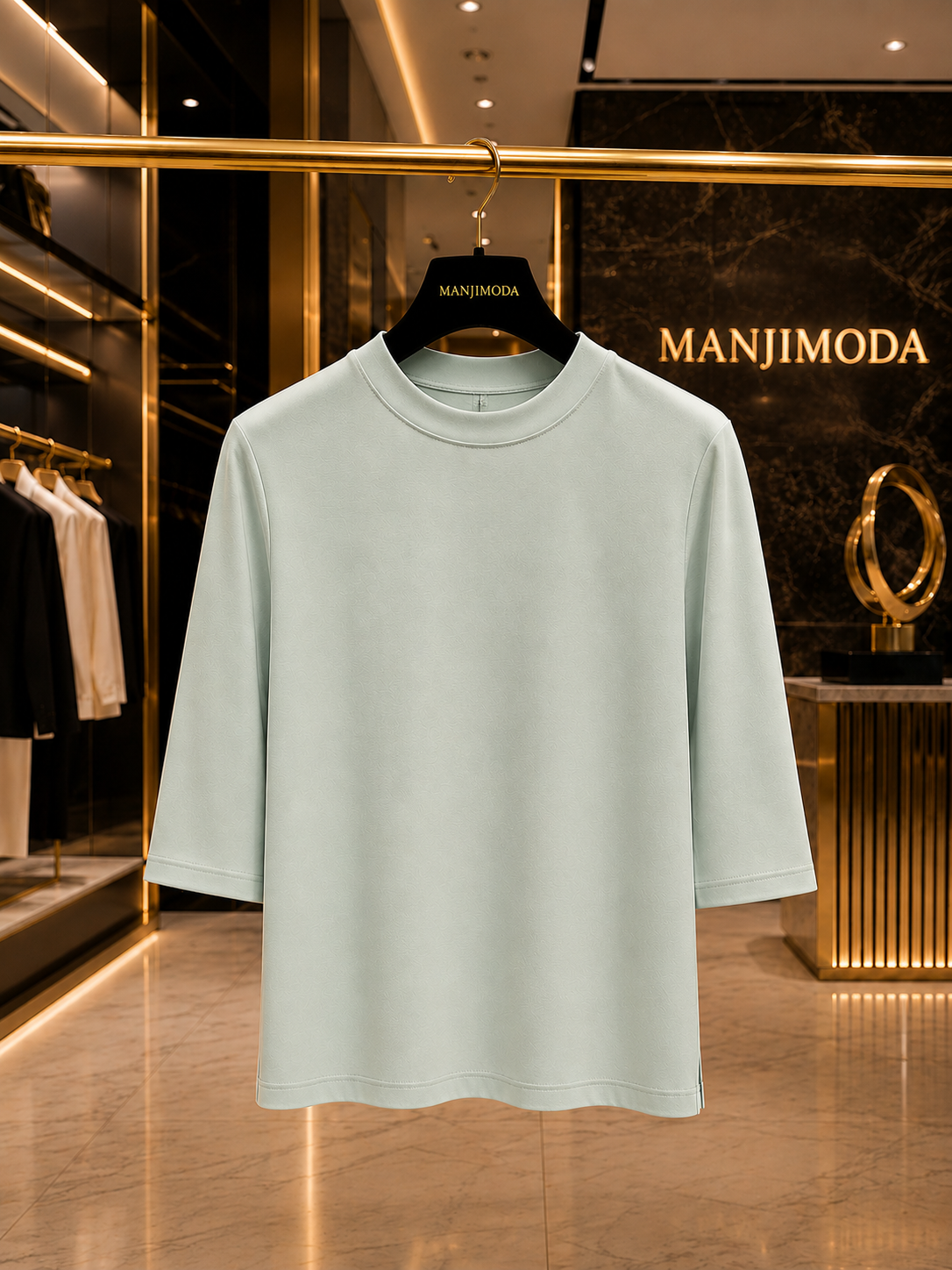 SATIN MOCKNECK