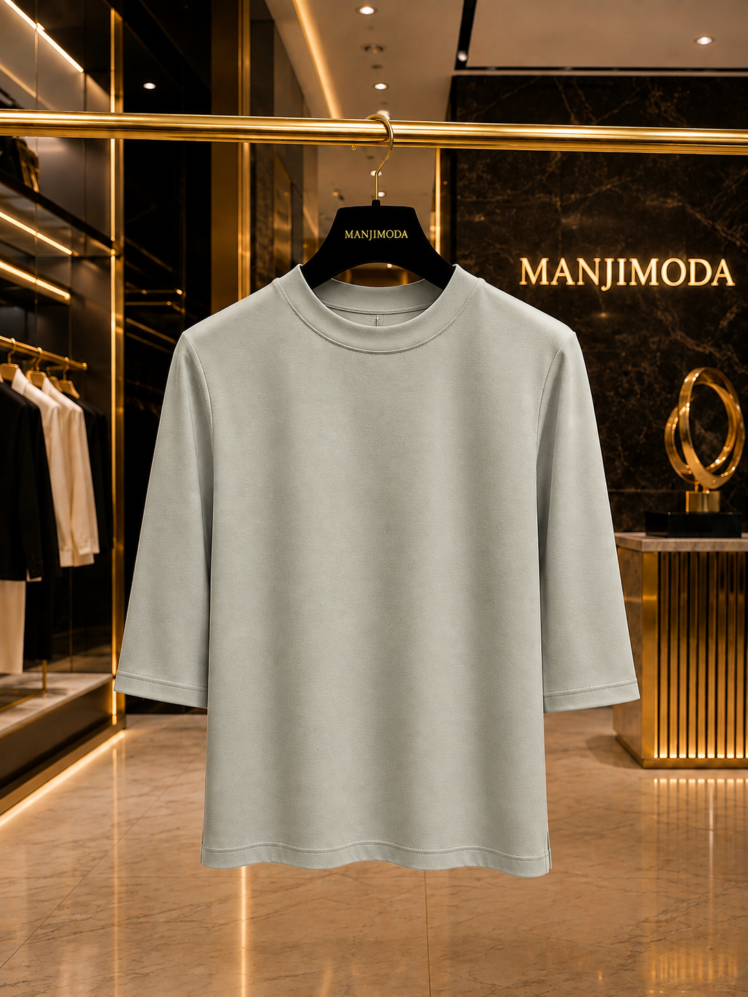 SATIN MOCKNECK
