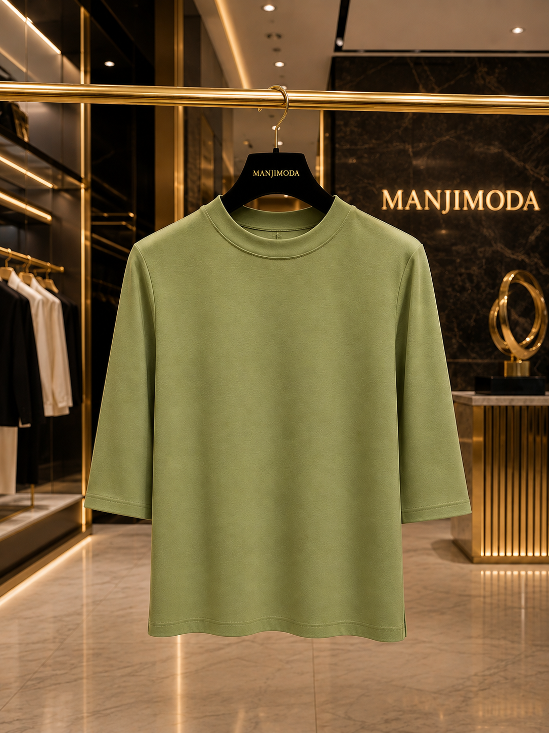 SATIN MOCKNECK